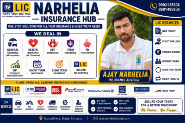 Ajay Narhelia – Insurance & Investment Advisor work photo